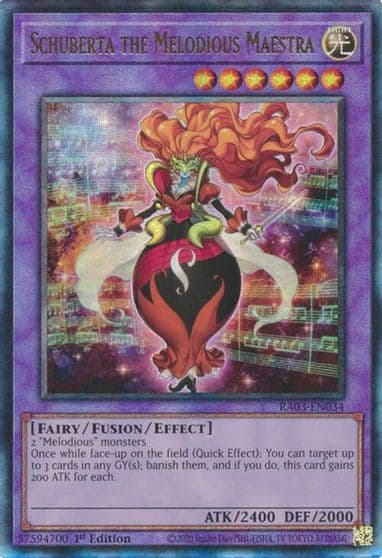 Schuberta the Melodious Maestra PUR Quarter Century Bonanza Yu-Gi-Oh! card