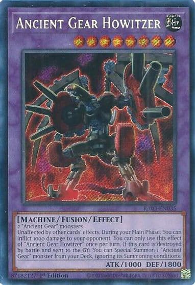 Ancient Gear Howitzer Secret Rare Quarter Century Bonanza Yu-Gi-Oh! card