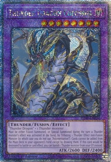 Thunder Dragon Colossus Quarter Century Secret Rare Quarter Century Bonanza Yu-Gi-Oh! card