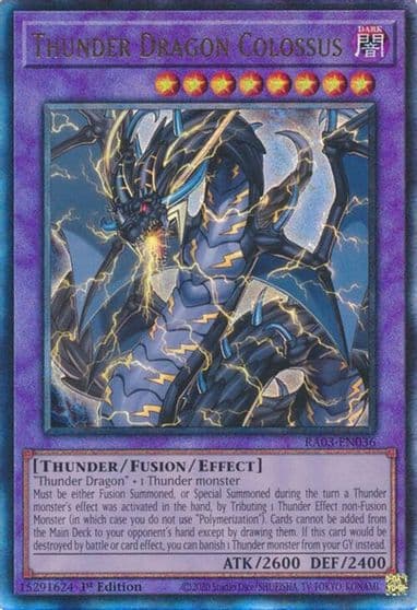Thunder Dragon Colossus PUR Quarter Century Bonanza Yu-Gi-Oh! card