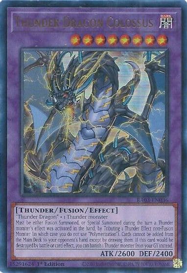 Thunder Dragon Colossus UR Quarter Century Bonanza Yu-Gi-Oh! card