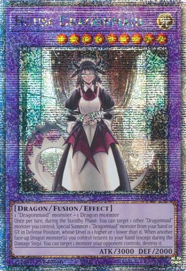 House Dragonmaid Quarter Century Secret Rare Quarter Century Bonanza Yu-Gi-Oh! card