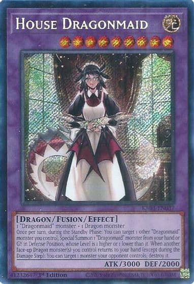 House Dragonmaid Secret Rare Quarter Century Bonanza Yu-Gi-Oh! card