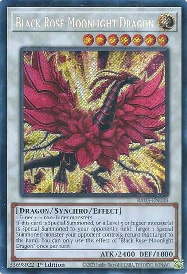 Black Rose Moonlight Dragon Secret Rare Quarter Century Bonanza Yu-Gi-Oh! card