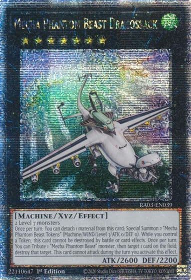 Mecha Phantom Beast Dracossack Quarter Century Secret Rare Quarter Century Bonanza Yu-Gi-Oh! card