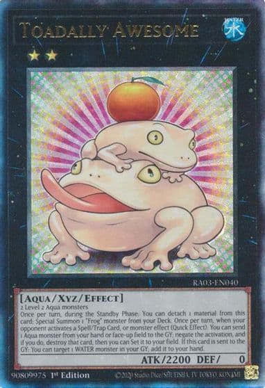 Toadally Awesome PUR Quarter Century Bonanza Yu-Gi-Oh! card