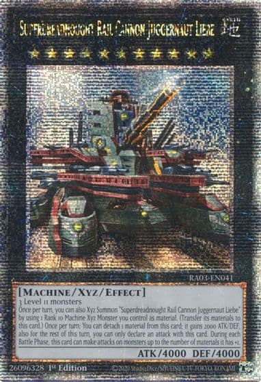 Superdreadnought Rail Cannon Juggernaut Liebe Alternate Art Quarter Century Secret Rare Quarter Century Bonanza Yu-Gi-Oh! card