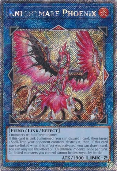 Knightmare Phoenix Platinum Secret Rare Quarter Century Bonanza Yu-Gi-Oh! card