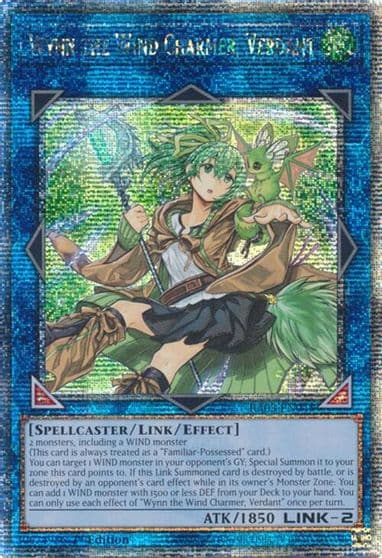 Wynn the Wind Charmer Verdant Quarter Century Secret Rare Quarter Century Bonanza Yu-Gi-Oh! card