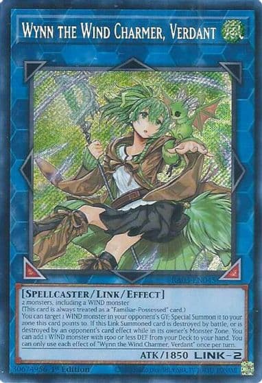 Wynn the Wind Charmer Verdant Secret Rare Quarter Century Bonanza Yu-Gi-Oh! card
