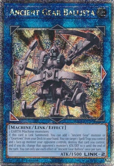 Ancient Gear Ballista Quarter Century Secret Rare Quarter Century Bonanza Yu-Gi-Oh! card