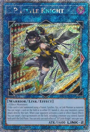 SP Little Knight Platinum Secret Rare Quarter Century Bonanza Yu-Gi-Oh! card