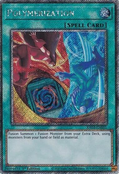Polymerization B HERO Art Platinum Secret Rare Quarter Century Bonanza Yu-Gi-Oh! card