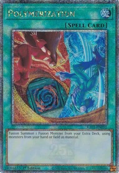 Polymerization B HERO Art Quarter Century Secret Rare Quarter Century Bonanza Yu-Gi-Oh! card