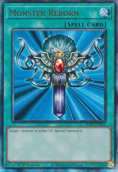 Monster Reborn PUR Quarter Century Bonanza Yu-Gi-Oh! card
