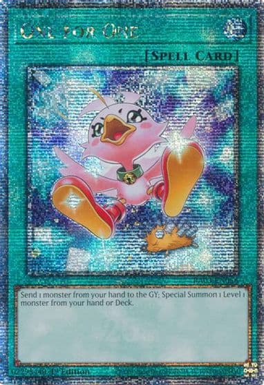 One for One Alternate Art Quarter Century Secret Rare Quarter Century Bonanza Yu-Gi-Oh! card