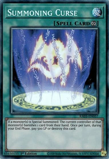 Summoning Curse PCR Quarter Century Bonanza Yu-Gi-Oh! card