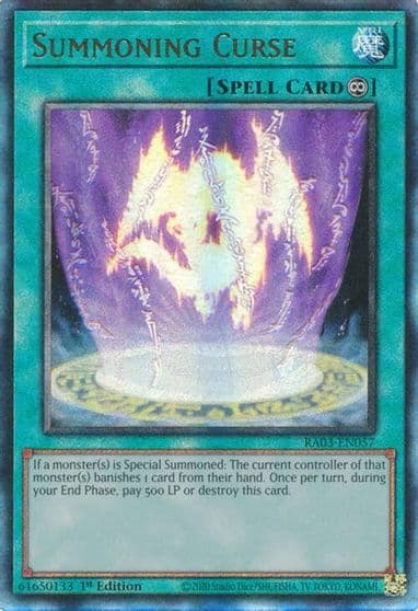 Summoning Curse PUR Quarter Century Bonanza Yu-Gi-Oh! card