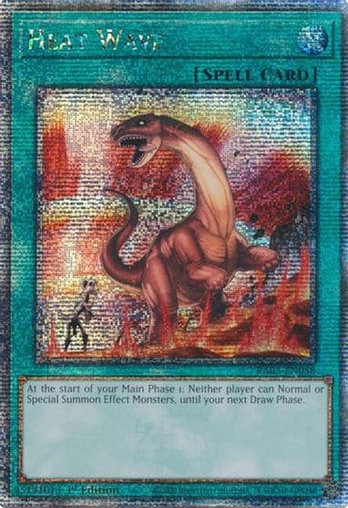 Heat Wave Quarter Century Secret Rare Quarter Century Bonanza Yu-Gi-Oh! card