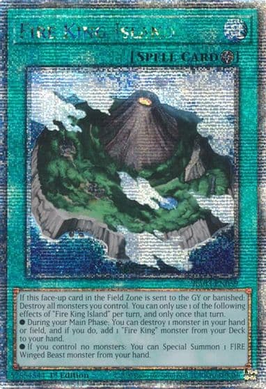 Fire King Island Quarter Century Secret Rare Quarter Century Bonanza Yu-Gi-Oh! card