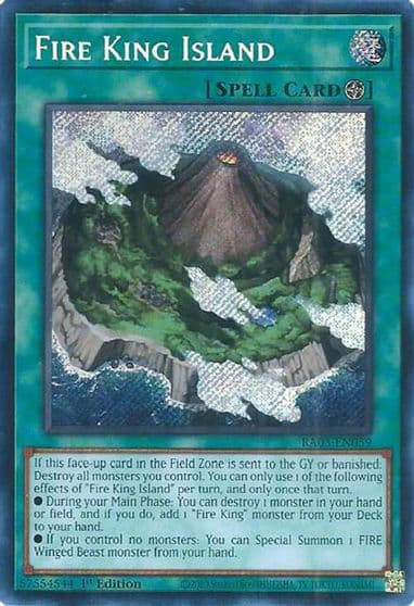 Fire King Island Secret Rare Quarter Century Bonanza Yu-Gi-Oh! card