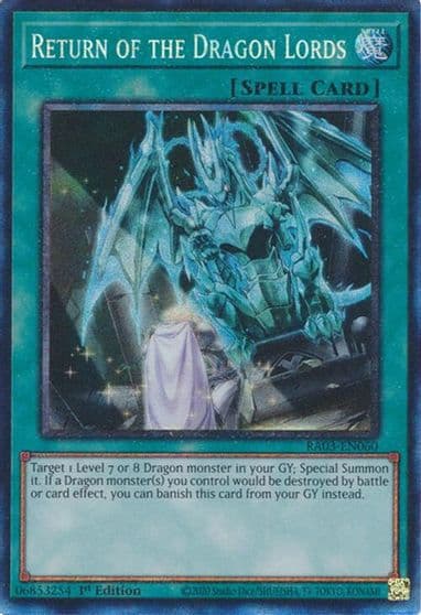 Return of the Dragon Lords PCR Quarter Century Bonanza Yu-Gi-Oh! card