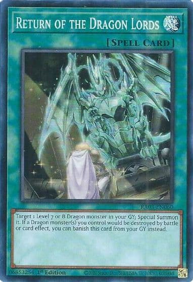 Return of the Dragon Lords Quarter Century Bonanza Yu-Gi-Oh! card