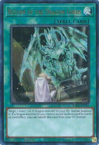 Return of the Dragon Lords UR Quarter Century Bonanza Yu-Gi-Oh! card
