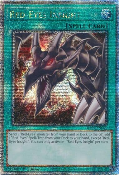 Red Eyes Insight Quarter Century Secret Rare Quarter Century Bonanza Yu-Gi-Oh! card