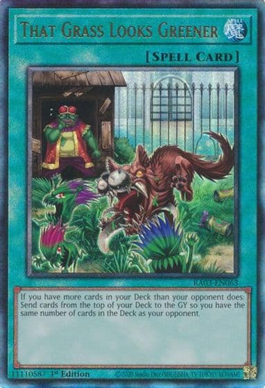 That Grass Looks Greener PUR Quarter Century Bonanza Yu-Gi-Oh! card