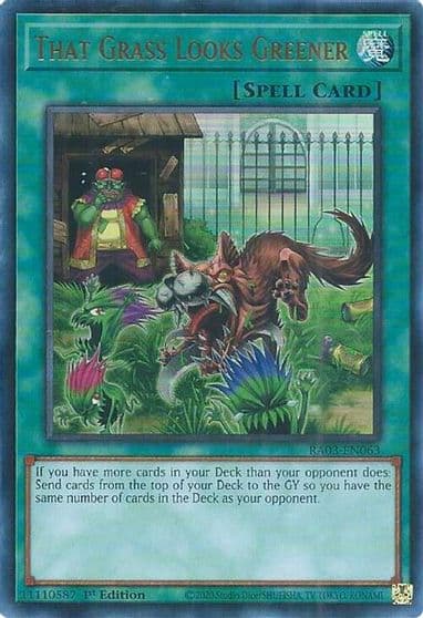 That Grass Looks Greener UR Quarter Century Bonanza Yu-Gi-Oh! card