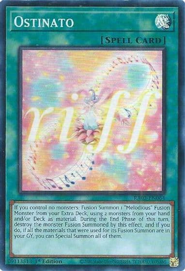 Ostinato Quarter Century Bonanza Yu-Gi-Oh! card