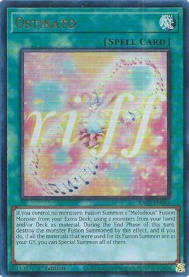 Ostinato UR Quarter Century Bonanza Yu-Gi-Oh! card