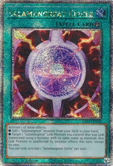 Salamangreat Circle Quarter Century Secret Rare Quarter Century Bonanza Yu-Gi-Oh! card