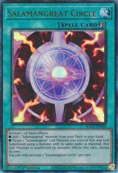 Salamangreat Circle PUR Quarter Century Bonanza Yu-Gi-Oh! card