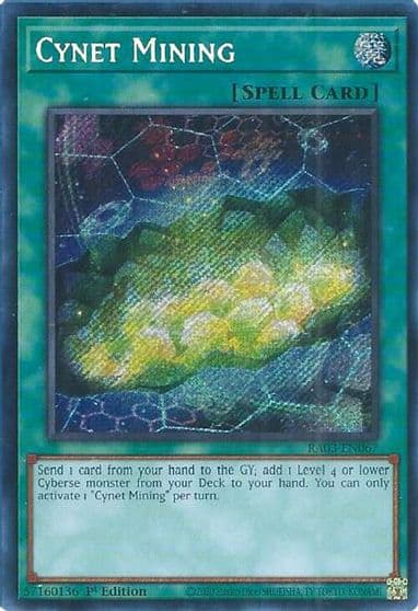 Cynet Mining Secret Rare Quarter Century Bonanza Yu-Gi-Oh! card