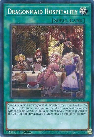 Dragonmaid Hospitality Secret Rare Quarter Century Bonanza Yu-Gi-Oh! card