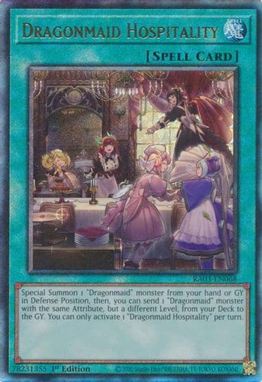 Dragonmaid Hospitality PUR Quarter Century Bonanza Yu-Gi-Oh! card