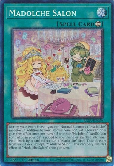 Madolche Salon PCR Quarter Century Bonanza Yu-Gi-Oh! card