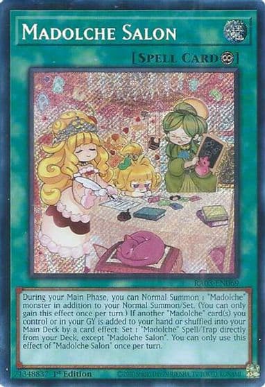 Madolche Salon Secret Rare Quarter Century Bonanza Yu-Gi-Oh! card