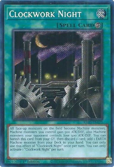 Clockwork Night Secret Rare Quarter Century Bonanza Yu-Gi-Oh! card