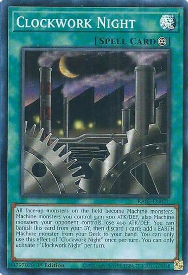 Clockwork Night Quarter Century Bonanza Yu-Gi-Oh! card