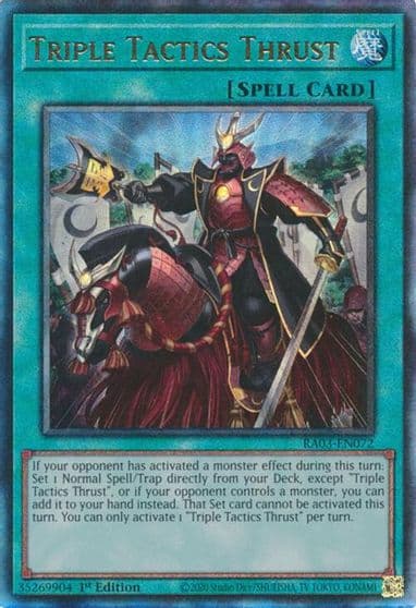 Triple Tactics Thrust PUR Quarter Century Bonanza Yu-Gi-Oh! card