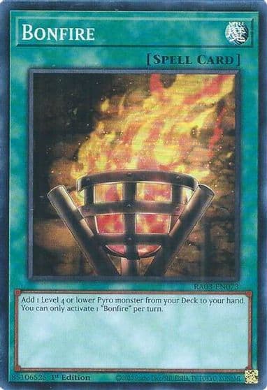 Bonfire Quarter Century Bonanza Yu-Gi-Oh! card
