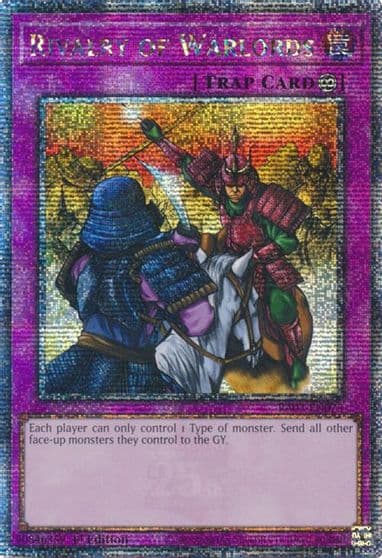 Rivalry of Warlords Quarter Century Secret Rare Quarter Century Bonanza Yu-Gi-Oh! card