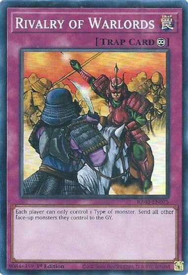Rivalry of Warlords Quarter Century Bonanza Yu-Gi-Oh! card