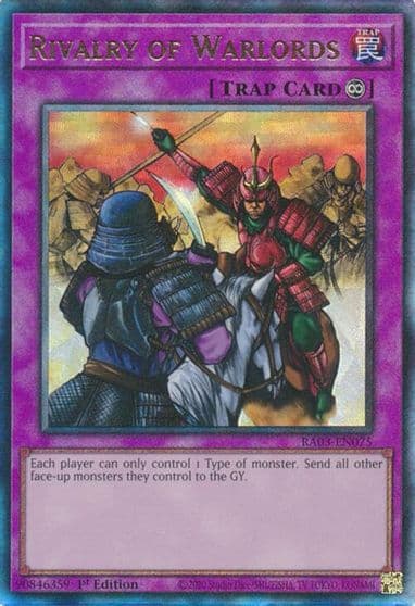 Rivalry of Warlords PUR Quarter Century Bonanza Yu-Gi-Oh! card