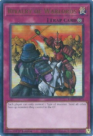 Rivalry of Warlords UR Quarter Century Bonanza Yu-Gi-Oh! card