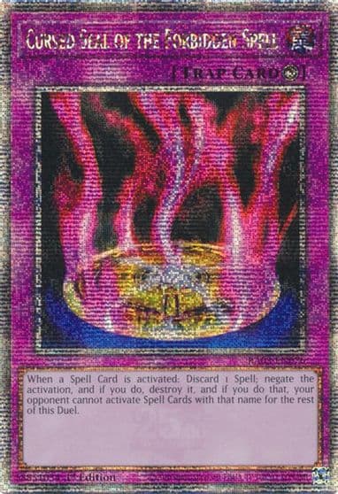Cursed Seal of the Forbidden Spell Quarter Century Secret Rare Quarter Century Bonanza Yu-Gi-Oh! card
