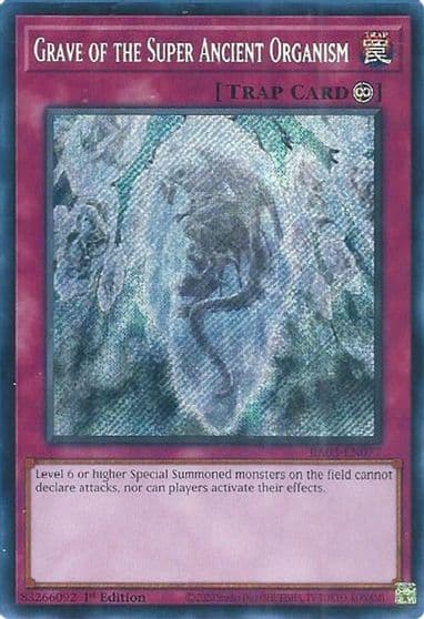 Grave of the Super Ancient Organism Secret Rare Quarter Century Bonanza Yu-Gi-Oh! card